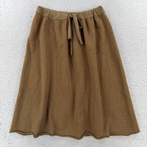 J.Crew Dresses & Skirts - DemyLee X J.Crew Skirt Womens XL Brown Glitter Knit Cashmere Drawstring NWT